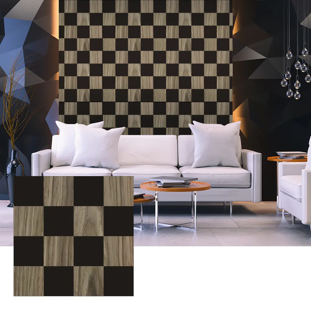 3D-Akustikplatten aus Holzfurnier für die Innenwandgestaltung