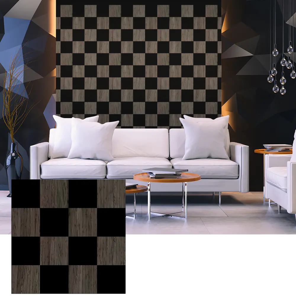3D-Akustikplatten aus Holzfurnier für die Innenwandgestaltung
