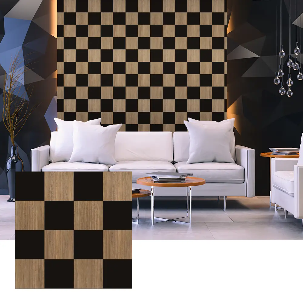 3D-Akustikplatten aus Holzfurnier für die Innenwandgestaltung