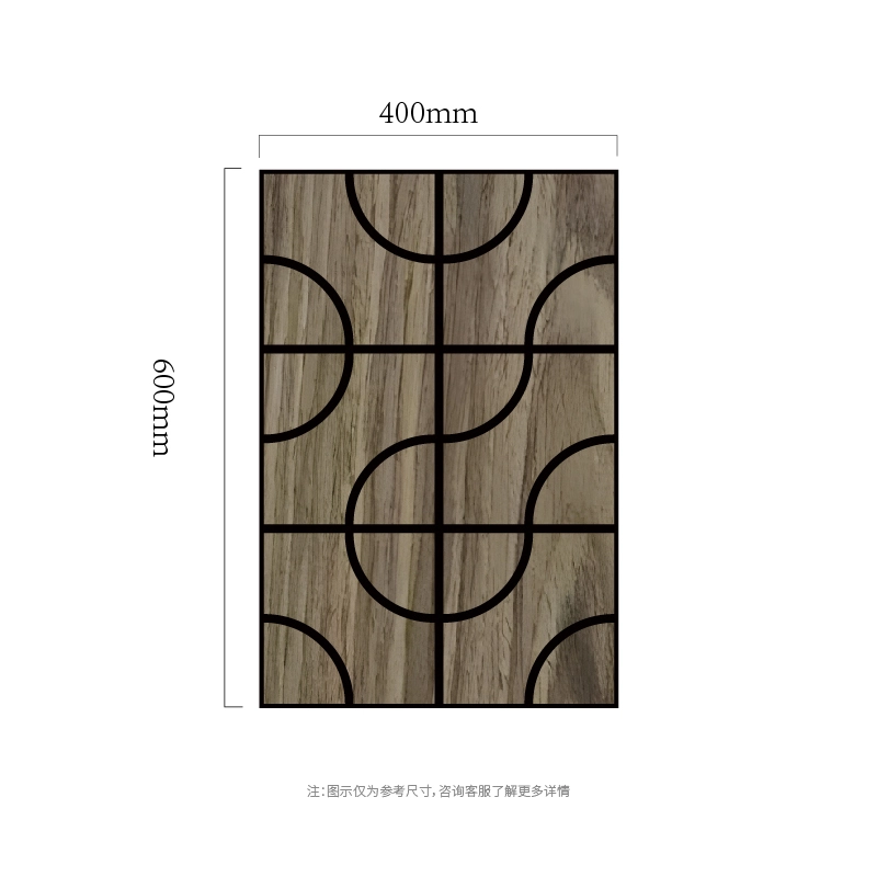 Arc Grid Wood MDF-on-PET Akustikwandpaneel