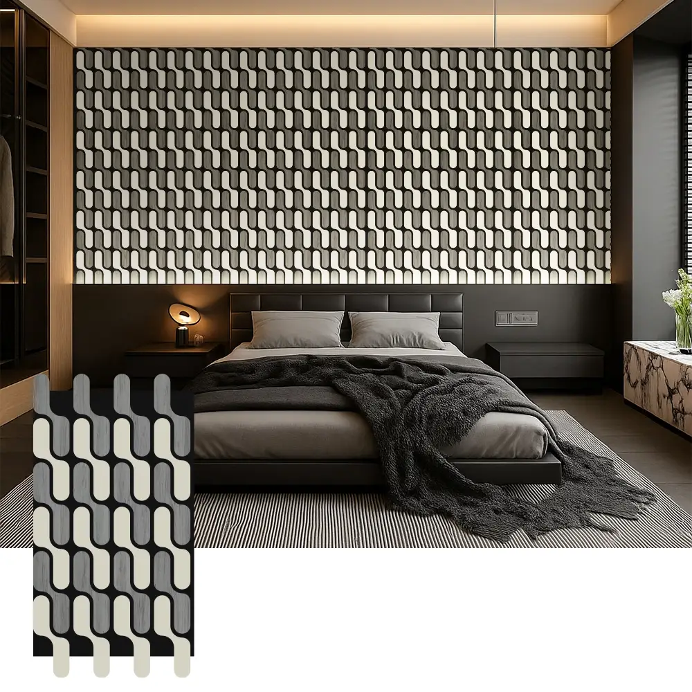 Akustikplatten aus Holz zur Schalldämmung im Schlafzimmer