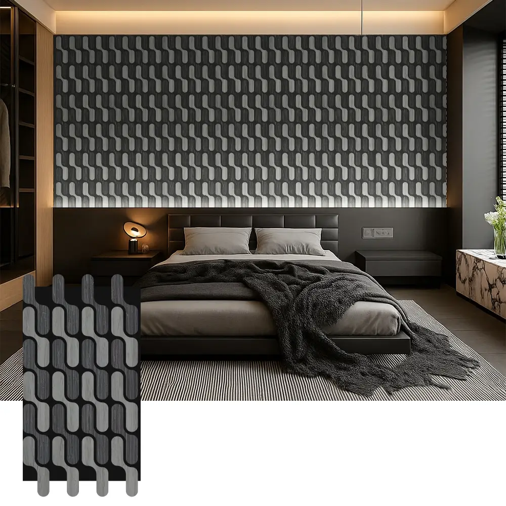 Akustikplatten aus Holz zur Schalldämmung im Schlafzimmer